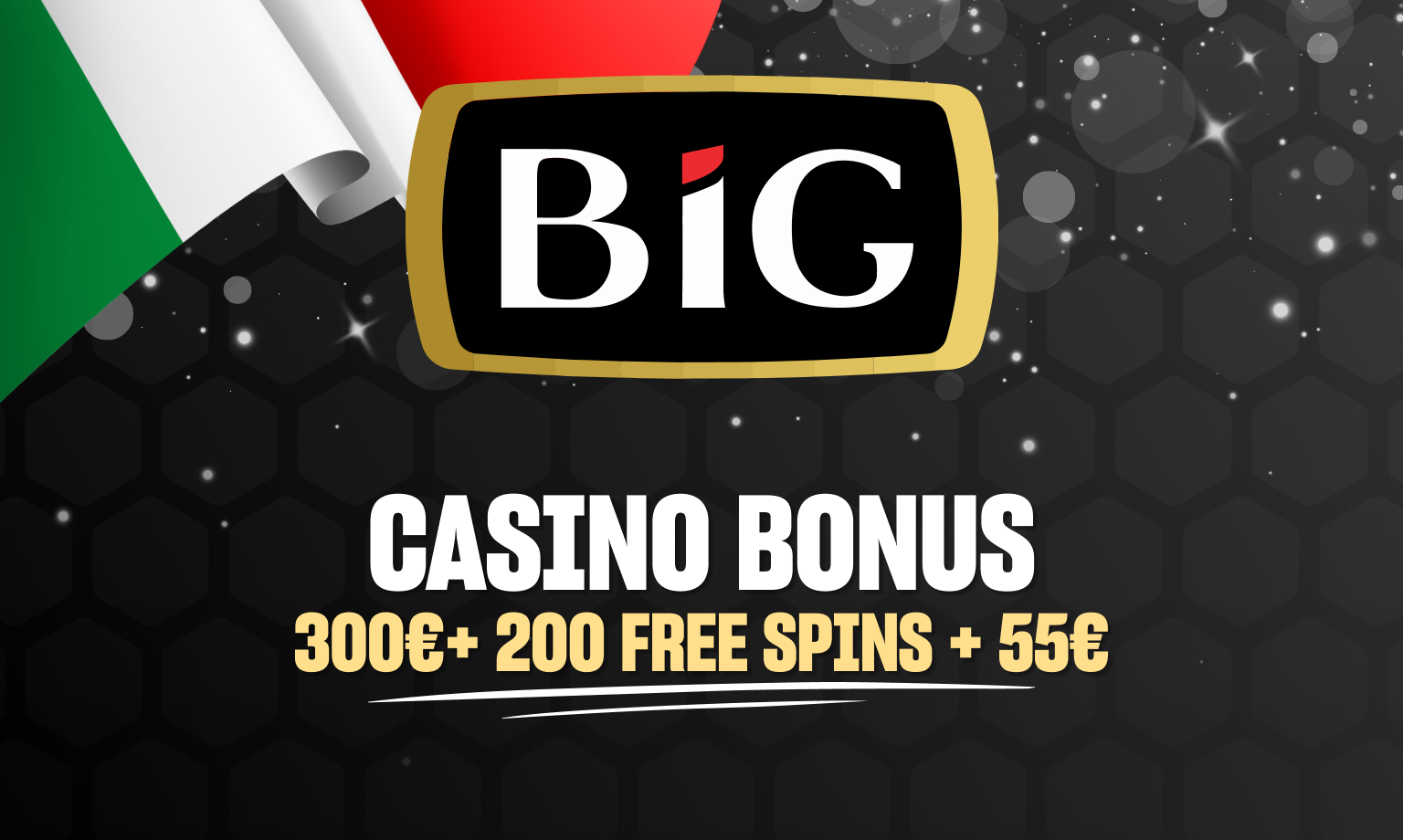 Big casino bonus regala 55€ e 200 free spin, con tanto di 300€ di promozione sul deposito.